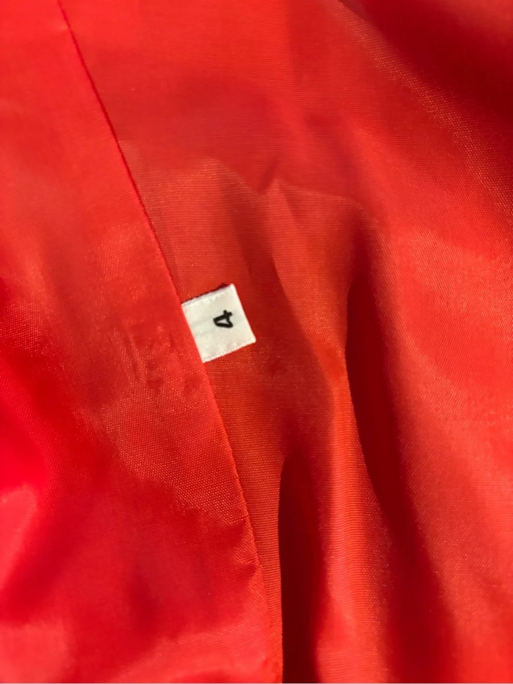 LIKE NEW CHRISTIAN DIOR Vintage Red Zip Up Blazer With Gold Detail Size 4